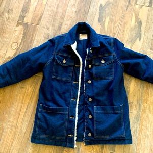 Workwear inspired quilted denim Jacket.